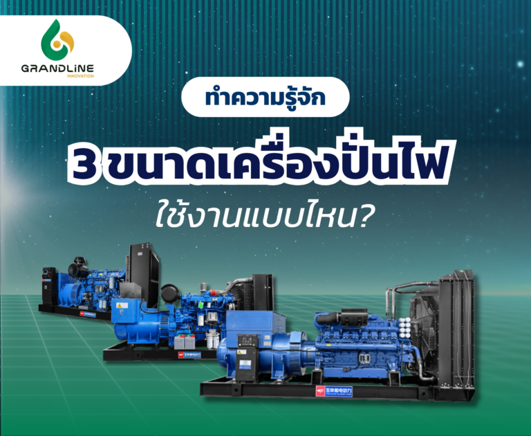 ขนาดเครื่องปั่นไฟ